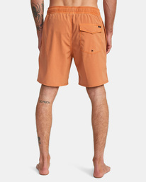 2 VA Pigment Elastic Waist Boardshorts 17" Brown AVYBS00207 RVCA