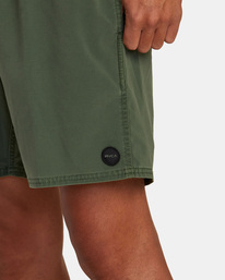 6 VA Pigment Elastic Waist Boardshorts 17" Green AVYBS00207 RVCA