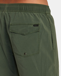 7 VA Pigment Elastic Waist Boardshorts 17" Green AVYBS00207 RVCA