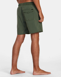 4 VA Pigment Elastic Waist Boardshorts 17" Green AVYBS00207 RVCA