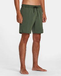 5 VA Pigment Elastic Waist Boardshorts 17" Green AVYBS00207 RVCA
