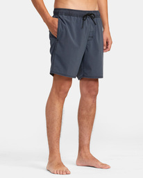 6 VA Pigment Elastic Waist Boardshorts 17" Blue AVYBS00207 RVCA