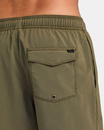 7 VA Pigment Elastic Waist Boardshorts 17" Green AVYBS00207 RVCA