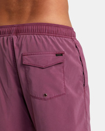 8 VA Pigment Elastic Waist Boardshorts 17" Purple AVYBS00207 RVCA