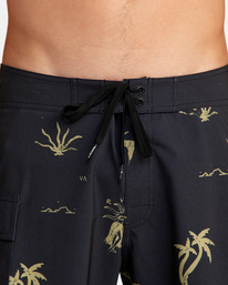 3 Hula Hands Eastern Boardshorts 20" Black AVYBS00234 RVCA