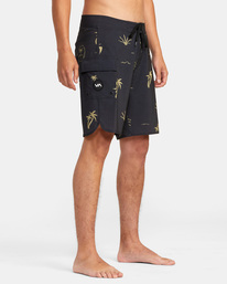 6 Hula Hands Eastern Boardshorts 20" Black AVYBS00234 RVCA