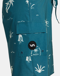 7 Hula Hands Eastern Boardshorts 20" Blue AVYBS00234 RVCA