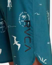 8 Hula Hands Eastern Boardshorts 20" Blue AVYBS00234 RVCA
