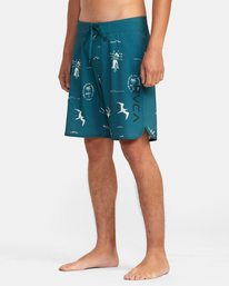 4 Hula Hands Eastern Boardshorts 20" Blue AVYBS00234 RVCA