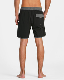 rvca, Eastern Plus Elastic Waist Boardshorts 17", BLACK (blk) EASTERN PLUS ELASTIC SHORT AVYBS00239