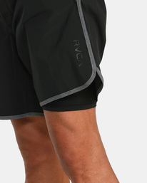 8 Eastern Plus Elastic Boardshorts 17" Black AVYBS00239 RVCA