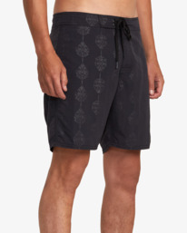 6 Mister Cartoon Smile Boardshorts 18" Black AVYBS00254 RVCA