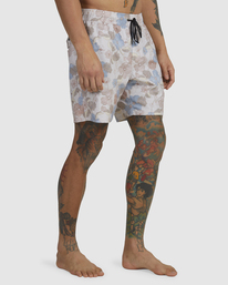 5 Barnes Elastic Boardshorts 17" Grey AVYBS00265 RVCA