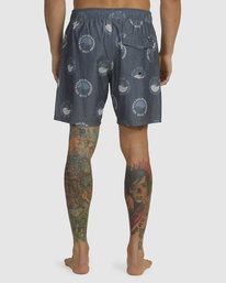 2 Barnes Elastic Waist Boardshorts 17" Black AVYBS00265 RVCA