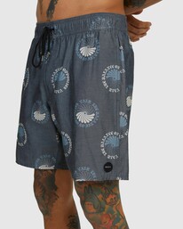 3 Barnes Elastic Waist Boardshorts 17" Black AVYBS00265 RVCA