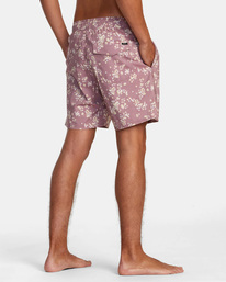 4 Barnes Elastic Waist Boardshorts 17" Purple AVYBS00265 RVCA