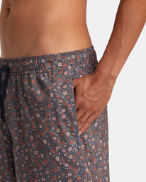 7 Barnes Elastic Waist Boardshorts 17" Blue AVYBS00265 RVCA
