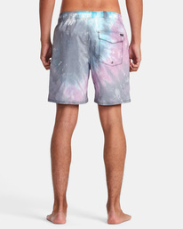 Manic Tie-Dyed Elastic Waist Boardshorts 17"