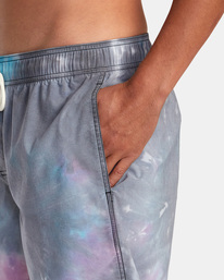 2 MANIC TIE-DYED ELASTIC BOARDSHORTS 17"  AVYBS00266 RVCA