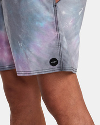3 MANIC TIE-DYED ELASTIC BOARDSHORTS 17"  AVYBS00266 RVCA