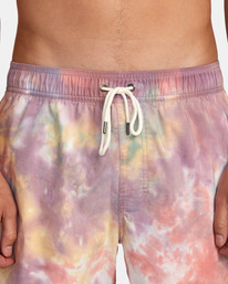 9 Manic Tie-Dyed Elastic Waist Boardshorts 17" Purple AVYBS00266 RVCA