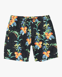 rvca, Perry 17" Elastic Waist Boardshorts, BLACK (blk) Perry - Swim Shorts for Men AVYBS00267