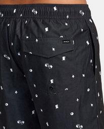 8 Perry 17" Elastic Waist Boardshorts Black AVYBS00267 RVCA