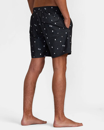 5 Perry 17" Elastic Waist Boardshorts Black AVYBS00267 RVCA