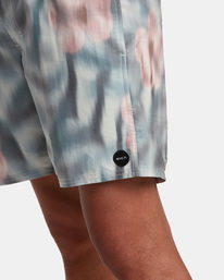 3 Perry 17" Elastic Waist Boardshorts White AVYBS00267 RVCA