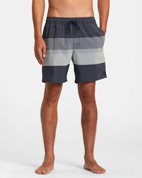 1 Westport Yarndye Elastic Waist Boardshorts 17" Blue AVYBS00280 RVCA