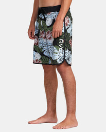 4 Hawaii Monstera 2.0 Eastern 20" Elastic Boardshorts Black AVYBS00287 RVCA