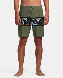 1 Hawaii Monstera 2.0 VA 18" Boardshorts Green AVYBS00288 RVCA
