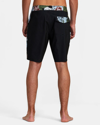 rvca, Hawaii Monstera 2.0 Apex 19" Boardshorts, BLACK (blk) MONSTERA 2.0 APEX TRUNK AVYBS00290