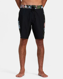 1 Hawaii Monstera 2.0 Apex 19" Boardshorts Black AVYBS00290 RVCA