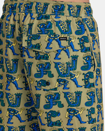 7 Elastic Waist Boardshorts 17" Green AVYBS00294 RVCA