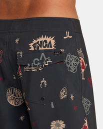 6 VA Pigment Print Elastic Waist Black AVYBS00326 RVCA