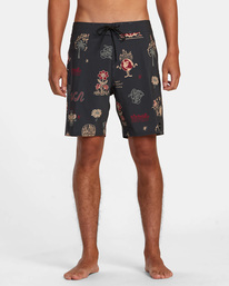 0 VA Pigment Print Elastic Waist Black AVYBS00326 RVCA