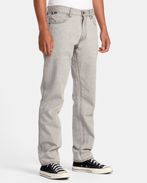 6 Weekend Straight Fit Jeans Grey AVYDP00127 RVCA