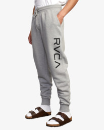4 Big RVCA Sweatpants Grey AVYFB00141 RVCA