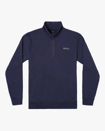 0 Keats Half-Zip Mock Neck Pullover Blue AVYFT00157 RVCA