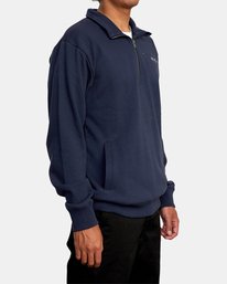 5 Keats Half-Zip Mock Neck Pullover Blue AVYFT00157 RVCA