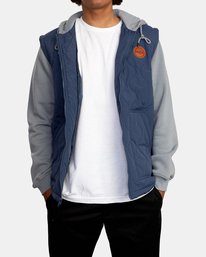 1 Grant Hooded Puffer Jacket Blue AVYFT00205 RVCA