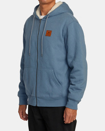 3 Arrow - Zip-Up Fleece for Men Blue AVYFT00276 RVCA
