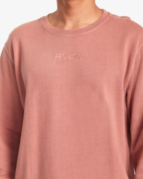 3 Tonally Fleece Crewneck Sweatshirt Brown AVYFT00289 RVCA