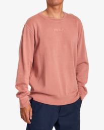 5 Tonally Fleece Crewneck Sweatshirt Brown AVYFT00289 RVCA