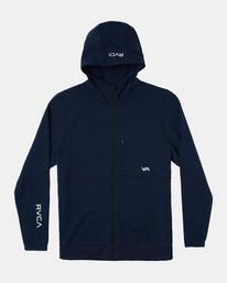 0 Tech Zip-Up Fleece Hoodie II Blue AVYFT00303 RVCA