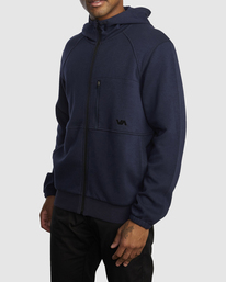 7 Tech Zip-Up Fleece Hoodie II Blue AVYFT00303 RVCA