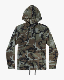 0 Yukon Quarter Zip Pullover Hoodie Brown AVYFT00306 RVCA