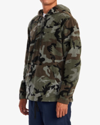 4 Yukon Quarter Zip Pullover Hoodie Brown AVYFT00306 RVCA