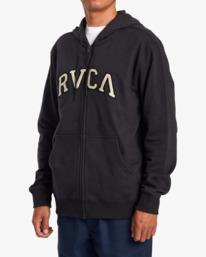3 Concord Zip-Up Hoodie Blue AVYFT00307 RVCA